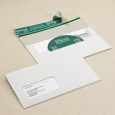 Media envelop Verzendenvelop CD, massief karton, wit afbeelding 3