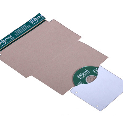 Media envelop Verzendenvelop CD, massief karton, geperforeerd, wit afbeelding 3